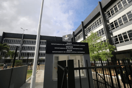 Fachada do Departamento de Homicídios e Proteção à Pessoa (DHPP)