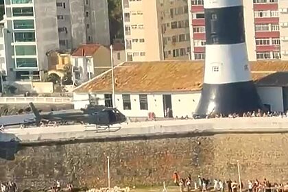 Helicóptero do GRAER na Barra