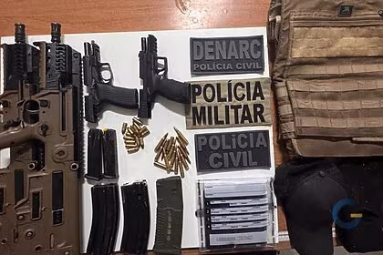 Fuzis apreendidos em Porto Seguro