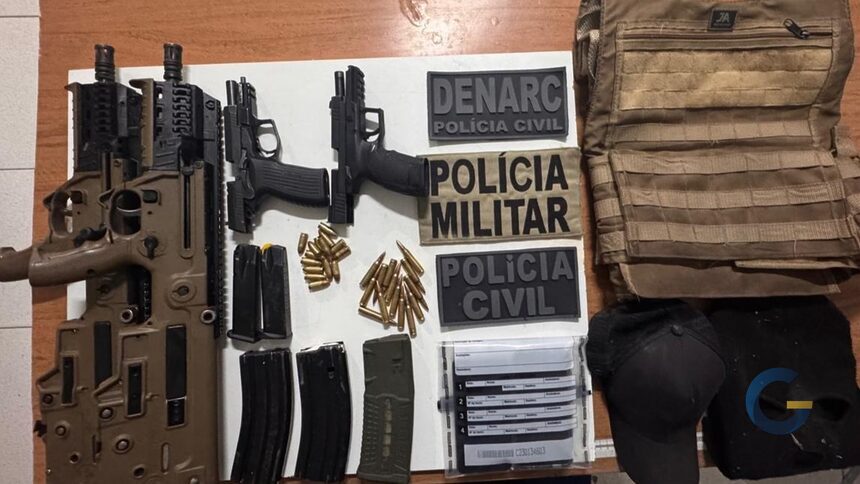 Fuzis apreendidos em Porto Seguro