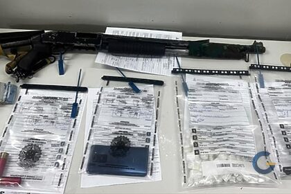 Armas e Drogas apreendidas em Cosme de Farias
