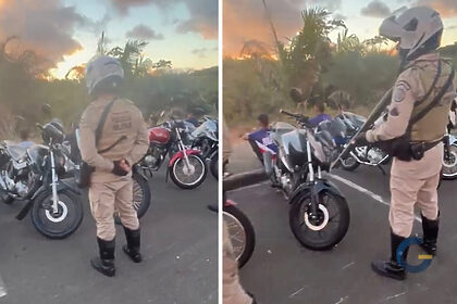 Motos apreendidas pelo Esquadrão Águia