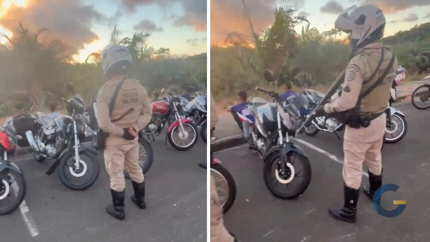 Motos apreendidas pelo Esquadrão Águia