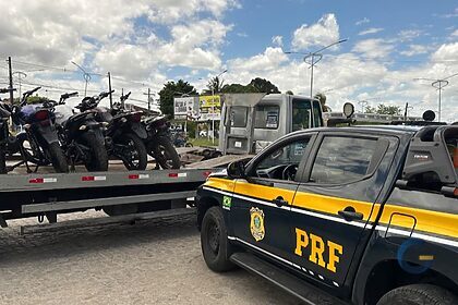 Motos recuperadas pela PRF