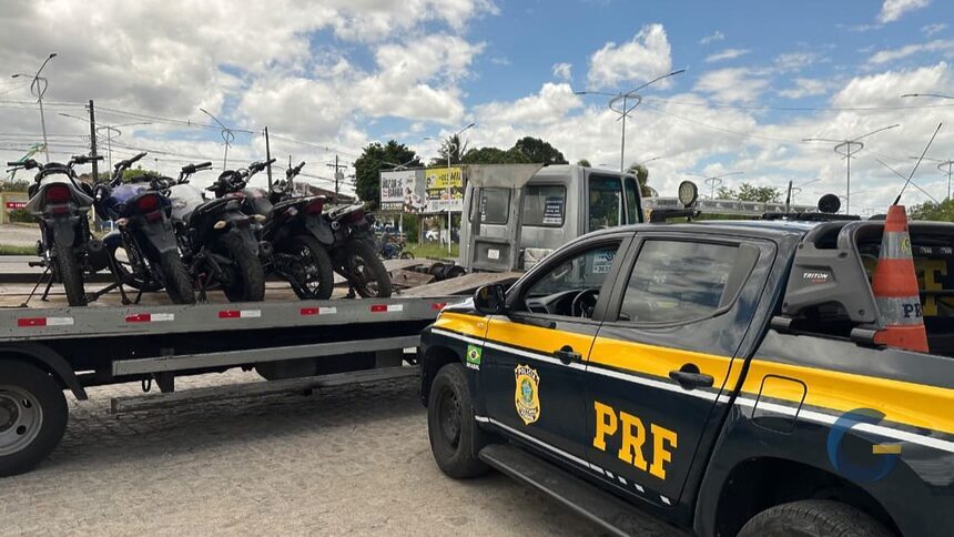 Motos recuperadas pela PRF